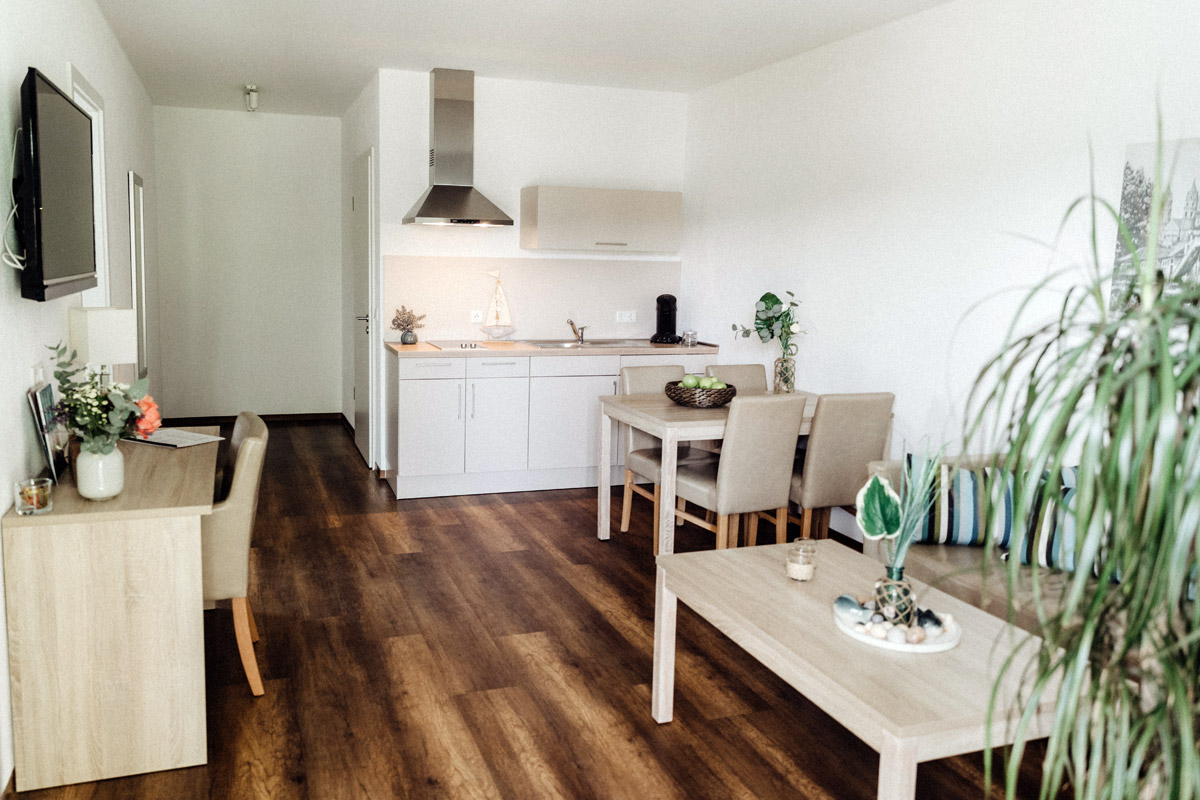 Wohn-/Essbereich im Apartment